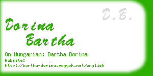 dorina bartha business card